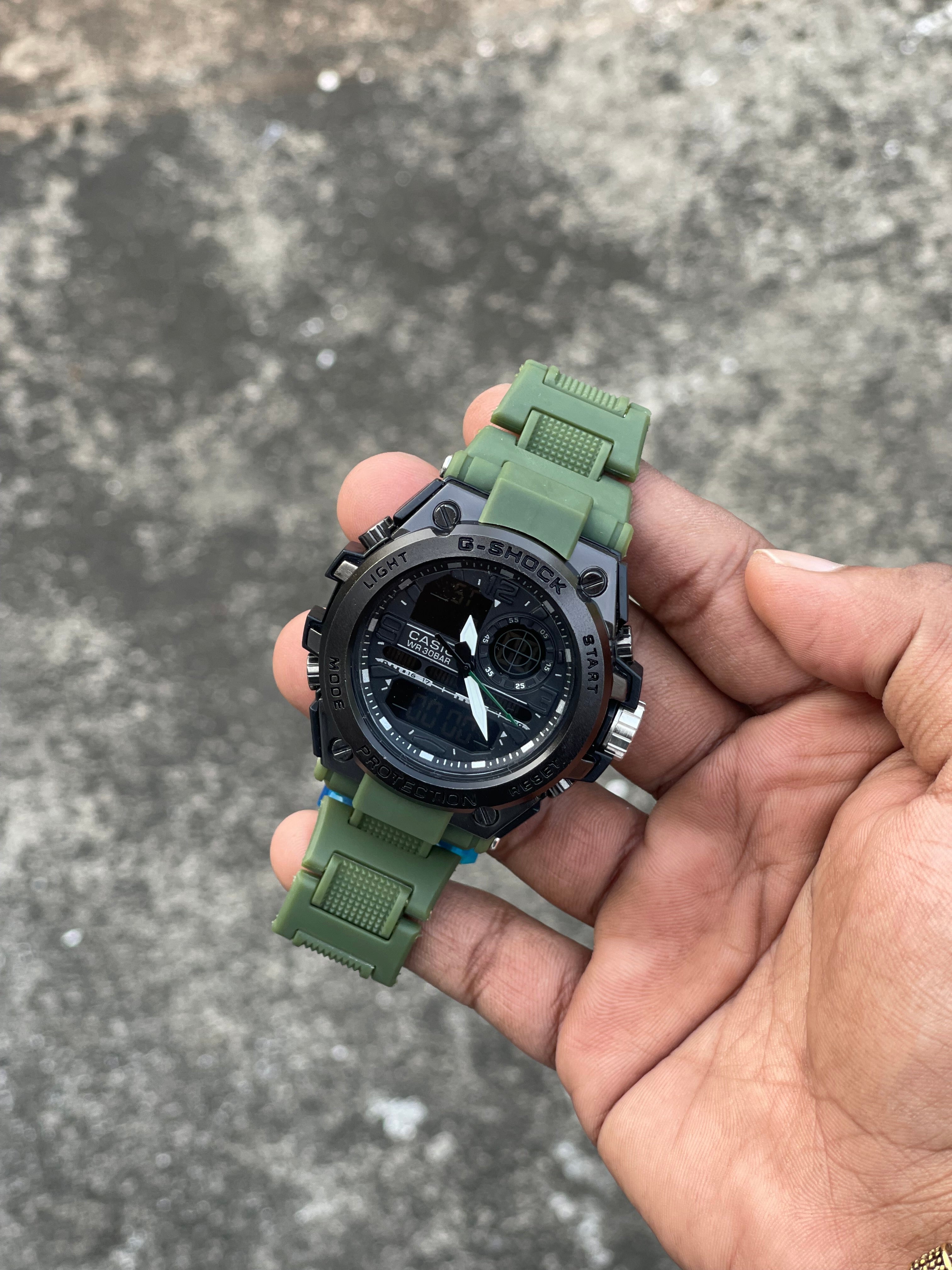 FIBER CHAIN DIGITAL AND ANALOG WORKING MEN WATCH