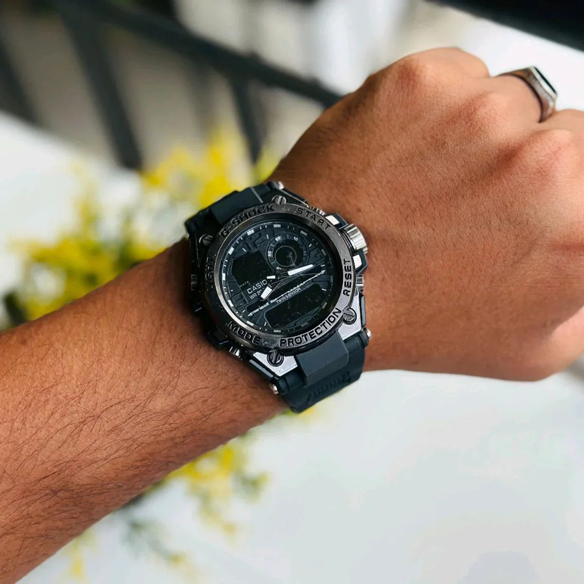 Digital and analog working most selling black watch