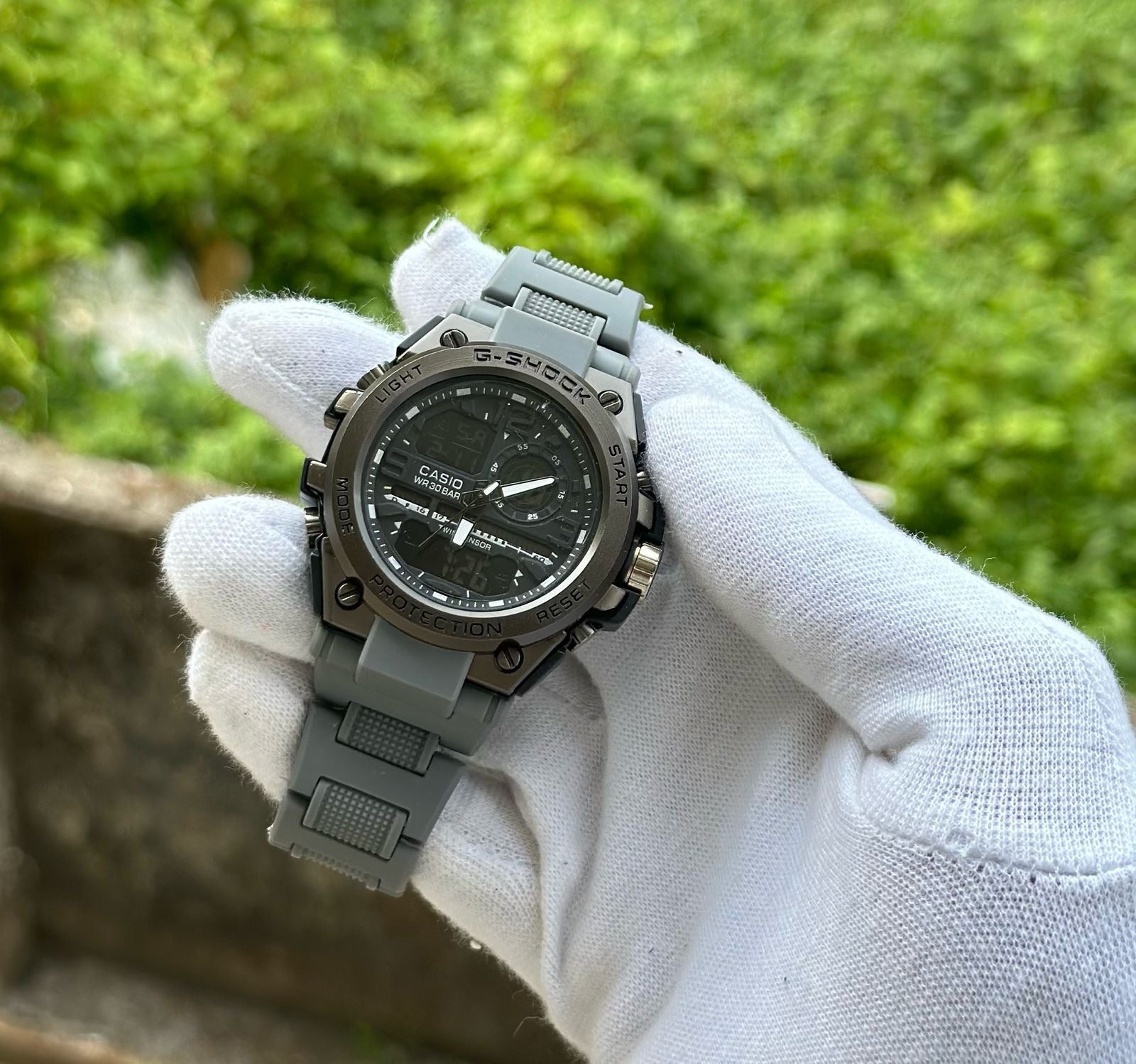 FIBER CHAIN DIGITAL AND ANALOG WORKING MEN WATCH