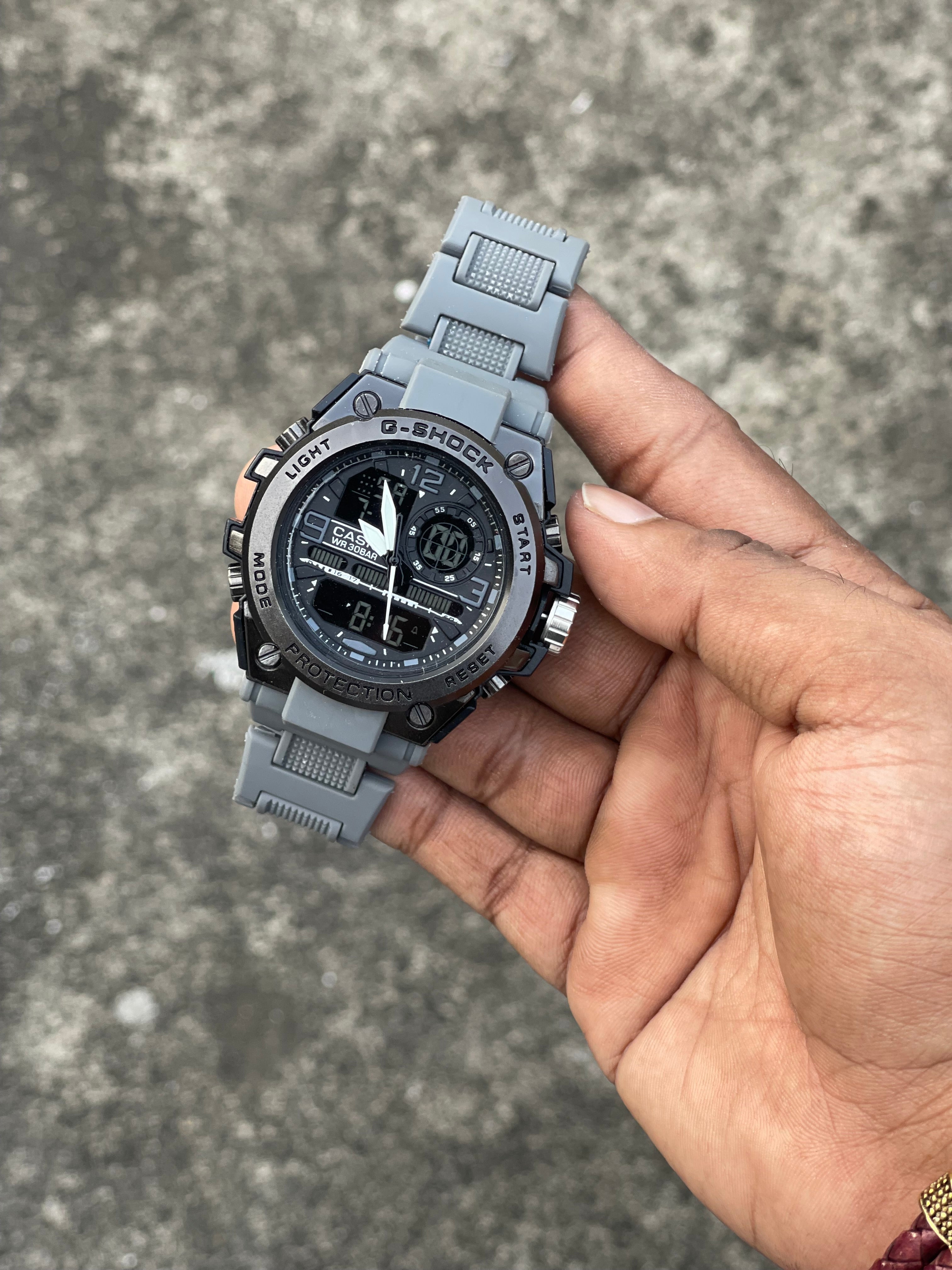 FIBER CHAIN DIGITAL AND ANALOG WORKING MEN WATCH