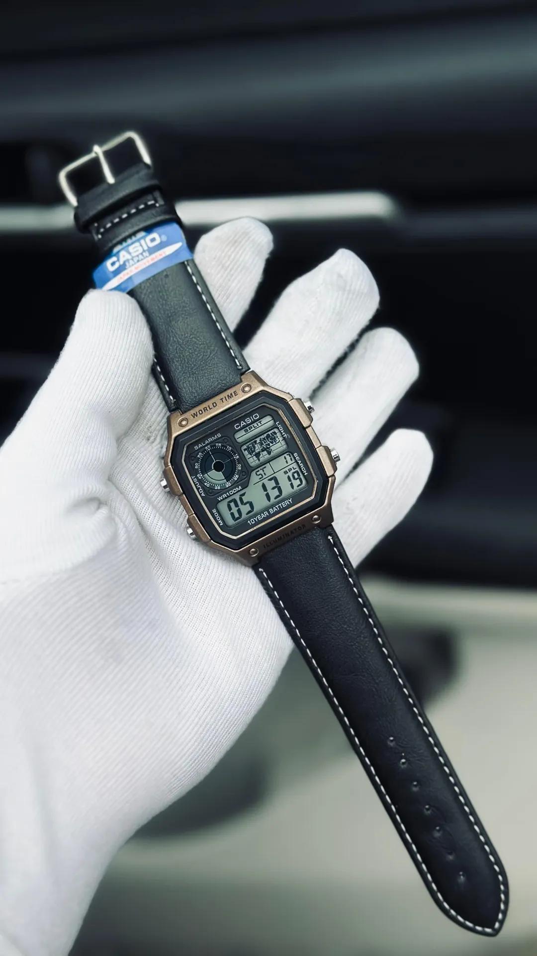 ILLUMINATOR TRENDING DEGITAL LEATHER WATCH