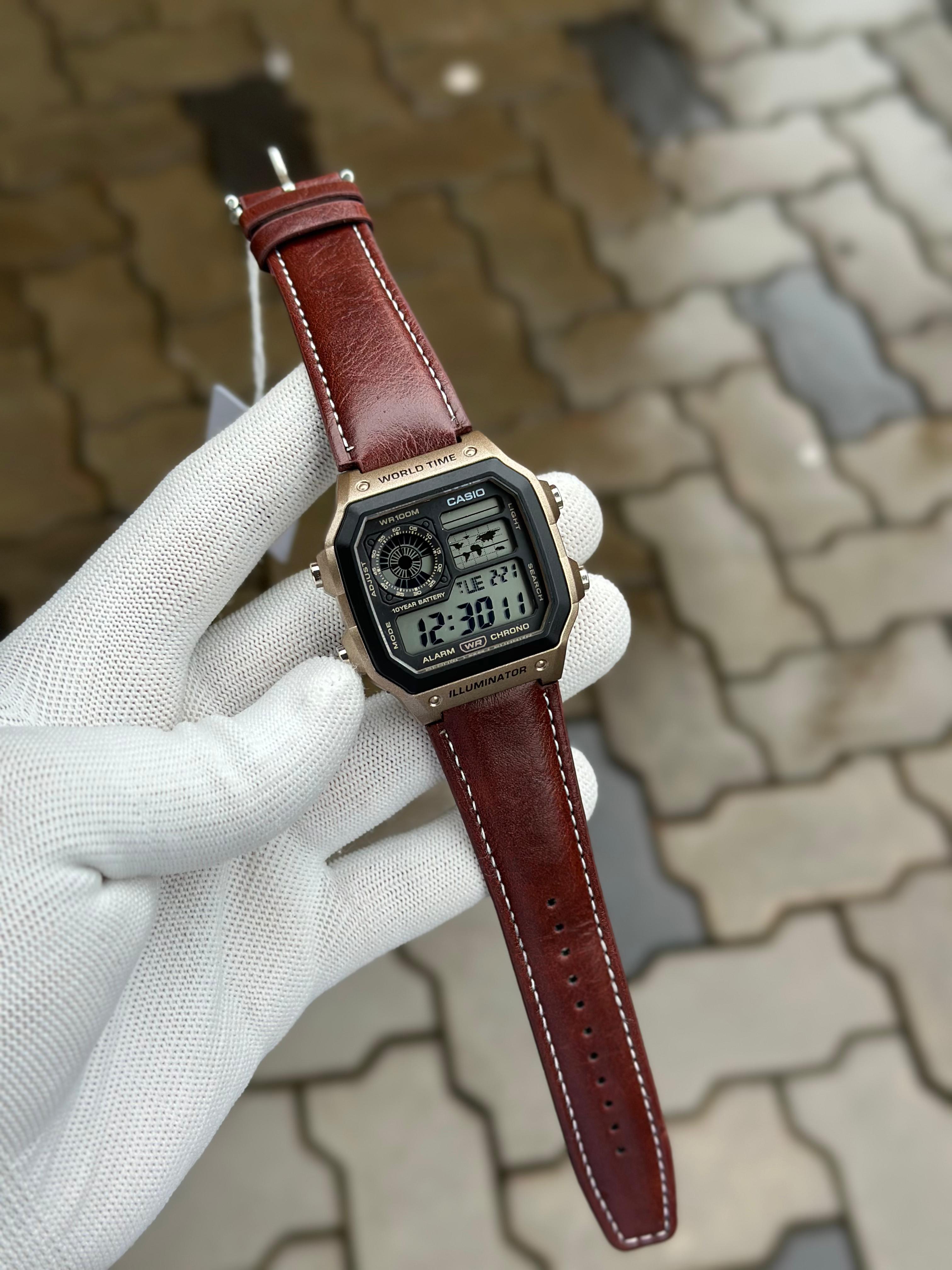 ILLUMINATOR TRENDING DEGITAL LEATHER WATCH